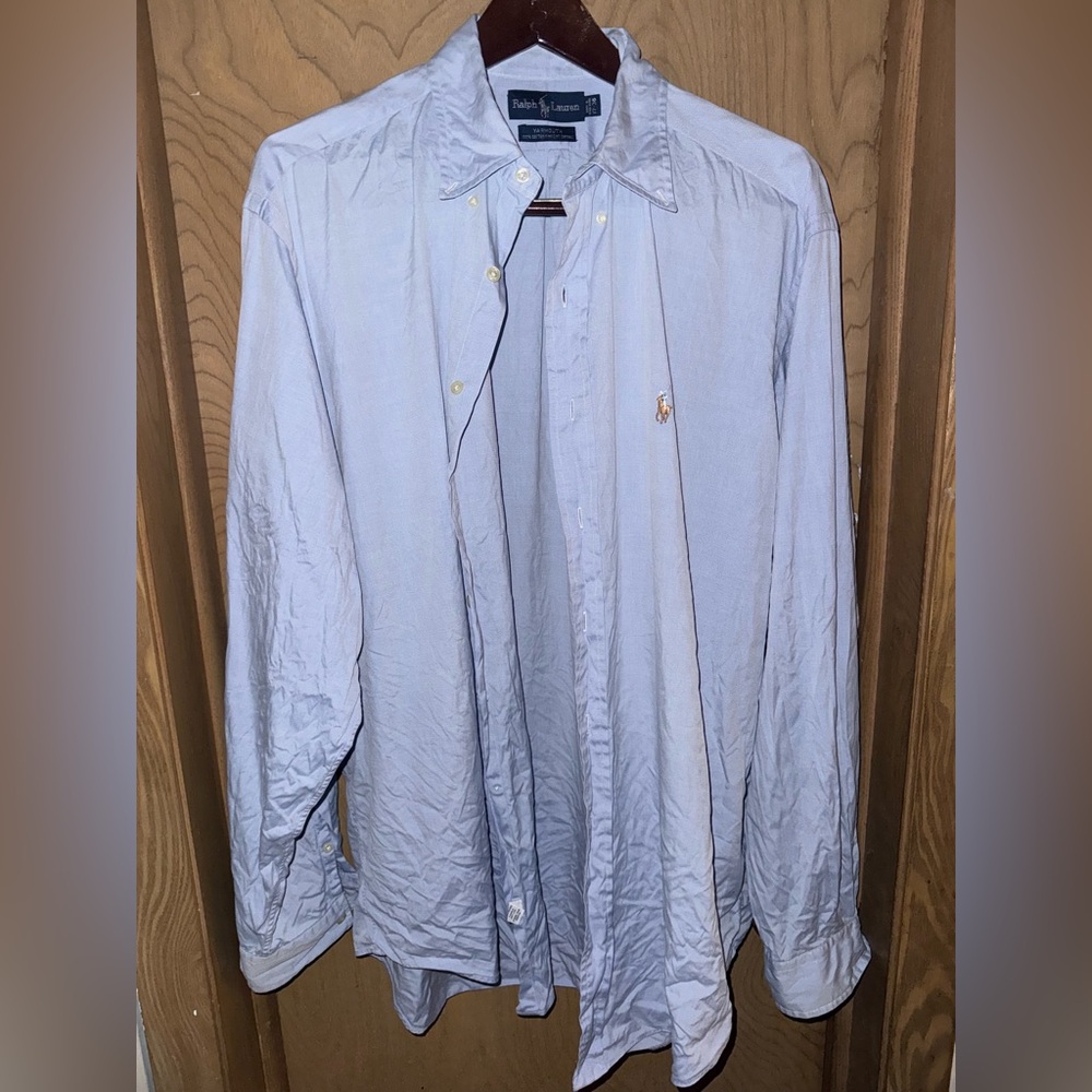 Ralph Lauren Blue Oxford Cloth Button Down Shirt